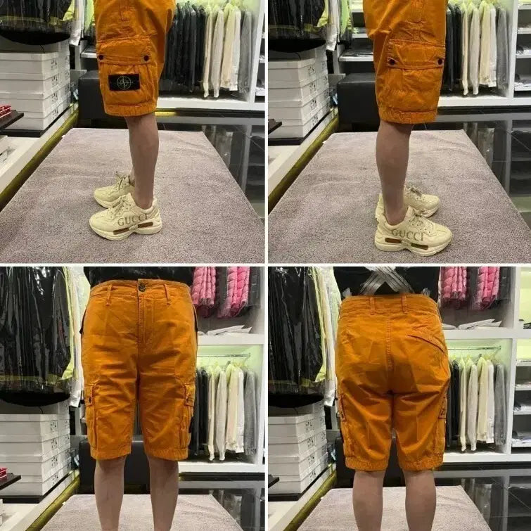 [BUNJANG] Stone Island Patch Bermuda Slim Shorts / 스톤아일랜드 와펜패치 버뮤다 슬림숏 반바지