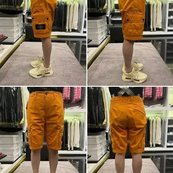 [BUNJANG] Stone Island Patch Bermuda Slim Shorts / 스톤아일랜드 와펜패치 버뮤다 슬림숏 반바지