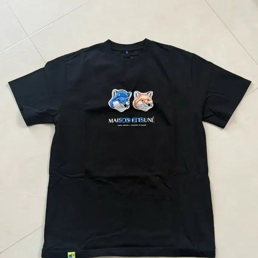 [BUNJANG] Ader Error x Maison Kitsuné Twin Fox Head T-Shirt Black / [A1] 아더에러x메종키츠네 트윈 폭스 헤드 (블랙)