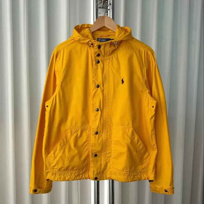 [BUNJANG] Polo Ralph Lauren Yellow Hooded Windbreaker / 폴로 랄프로렌 옐로우 후드 바람막이