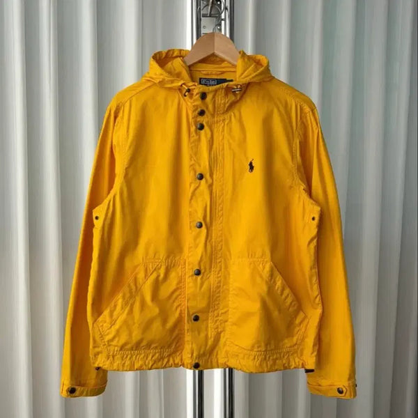 [BUNJANG] Polo Ralph Lauren Yellow Hooded Windbreaker / 폴로 랄프로렌 옐로우 후드 바람막이