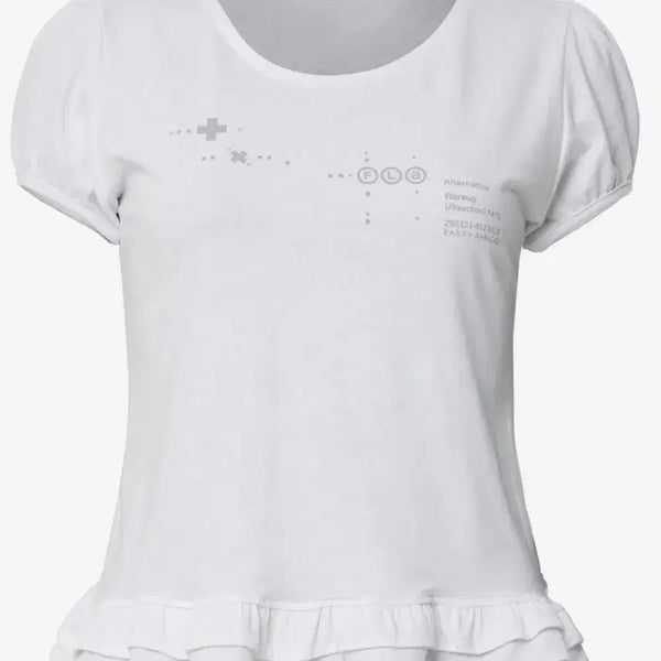 [BUNJANG] FlareUp Muta Frill Puff T-Shirt White / 플레어업 Muta Frill Puff T-Shirt White
