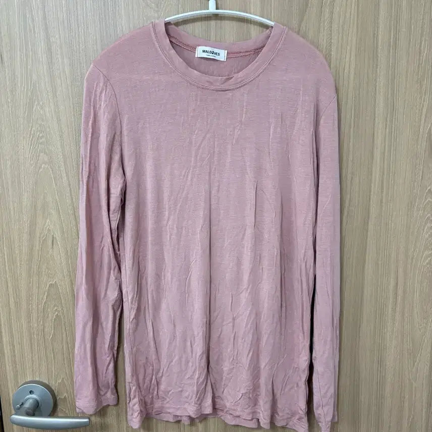 [BUNJANG] Pink Long Sleeve T-Shirt / 핑크긴팔티
