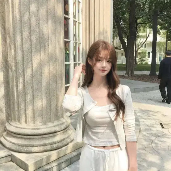 [BUNJANG] Vegetable Ronet Sleeveless Top (Melange / New) / 베지터블 로네슬리브리스(멜란지 / 새상품)