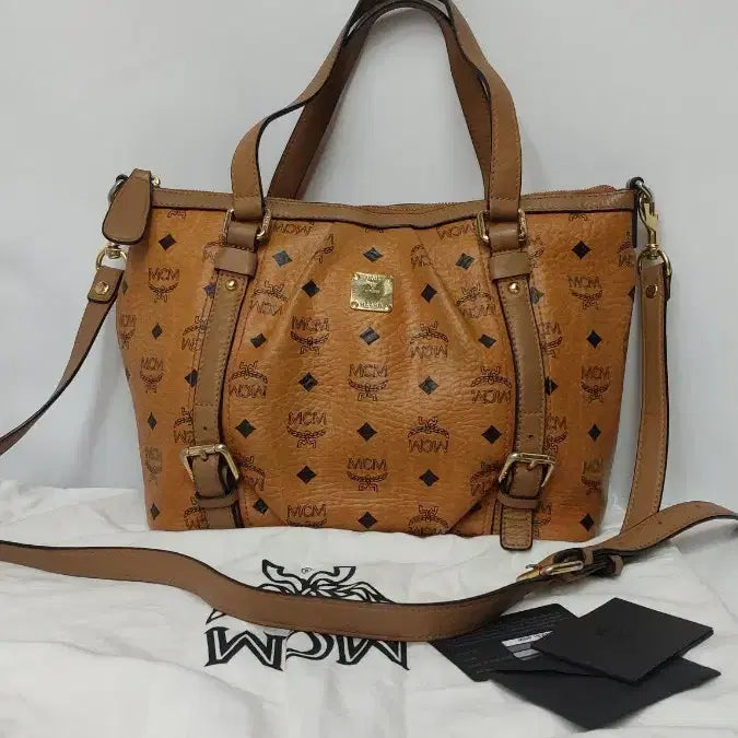 [BUNJANG] MCM Genuine Leather Tote Bag Crossbody Bag / 정품 MCM 토트백  크로스백