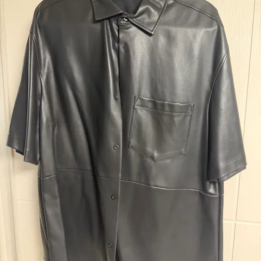 [BUNJANG] Zara PU Leather Short Sleeve Overshirt / 자라 가죽 반팔셔츠 2종 정리가 일괄1.5