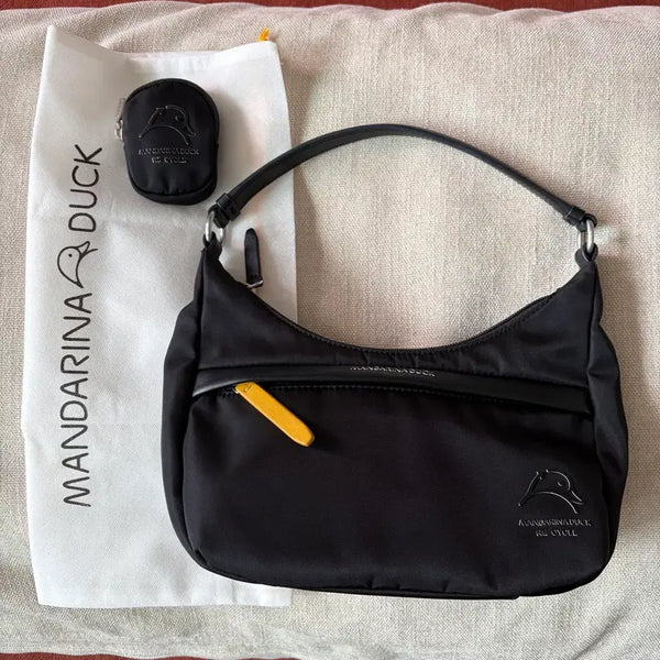[BUNJANG] Mandarin Duck Black Shoulder Bag with Coin Pouch Set / 만다리나덕 블랙 숄더백 + 동전지갑