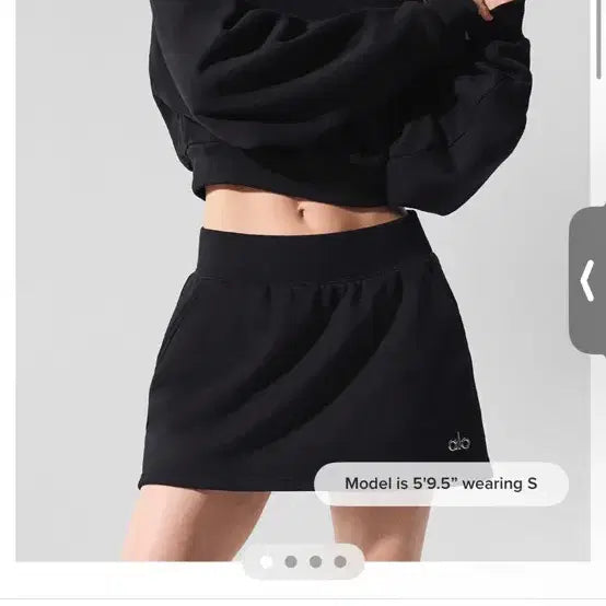 [BUNJANG] Alo Accolade Black Skirt (S) / alo 아콜레이드 블랙 스커트 (s)