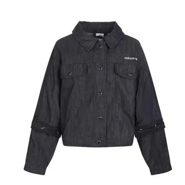 [BUNJANG] Adidas Black Denim Jacket Unisex / 아디다스 데님 자켓 블랙  공용