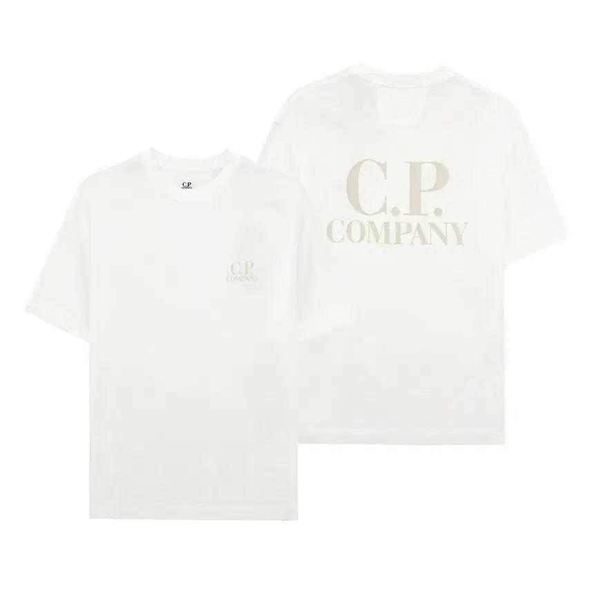 [BUNJANG] CP Company Back Logo Short Sleeve T-Shirt White / [새상품정품] CP컴퍼니 백로고 반팔 티셔츠 20CMTS086A 103