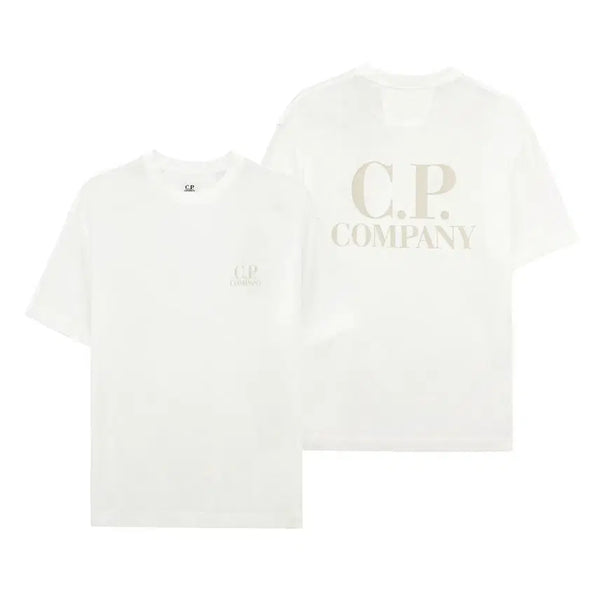 [BUNJANG] CP Company Back Logo Short Sleeve T-Shirt White / [새상품정품] CP컴퍼니 백로고 반팔 티셔츠 20CMTS086A 103