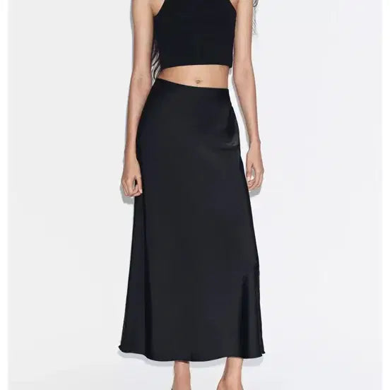 [BUNJANG] Zara Satin Midi Skirt / zara 자라 새틴 미디 스커트 (새상품)