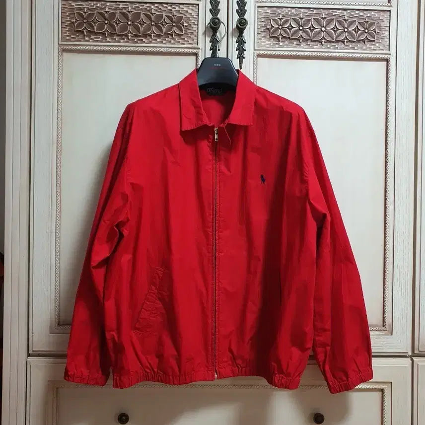 [BUNJANG] Polo Ralph Lauren Big Jacket Style Swing Top Harrington Jacket Red XL / 폴로 랄프로렌 빅자켓 스타일 스윙탑 바라쿠타 자켓 레드 xl 105