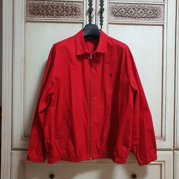 [BUNJANG] Polo Ralph Lauren Big Jacket Style Swing Top Harrington Jacket Red XL / 폴로 랄프로렌 빅자켓 스타일 스윙탑 바라쿠타 자켓 레드 xl 105