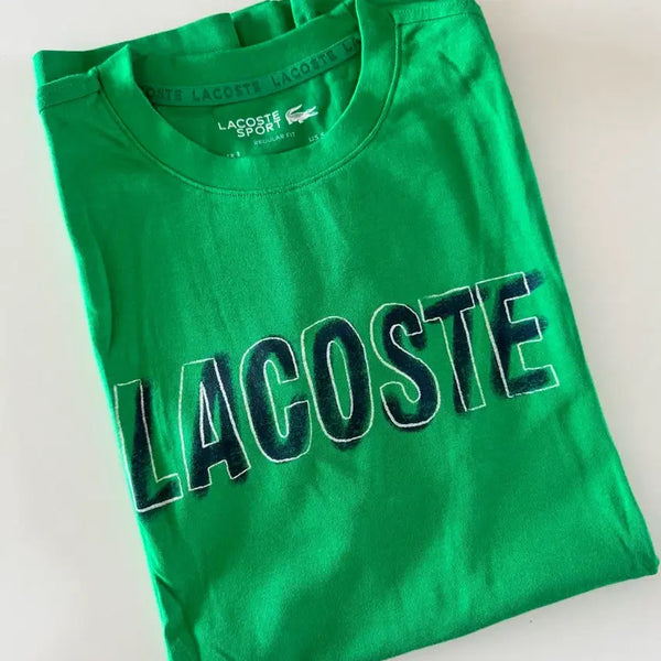 [BUNJANG] Lacoste Cotton Blend Short Sleeve T-Shirt Green Size S / 미착용 라코스테 반팔 티셔츠 (남/여)