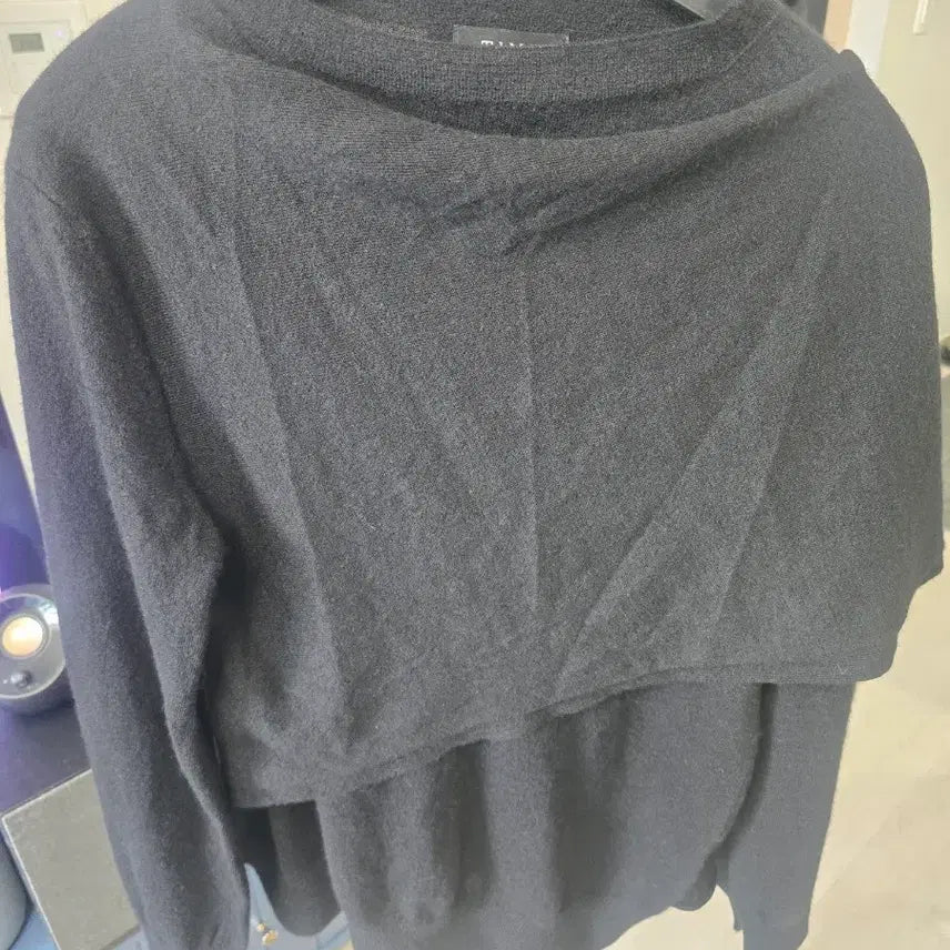 [BUNJANG] TIME Black Layered Cashmere Knit / TIME 블랙 레이어드캐시미어 니트