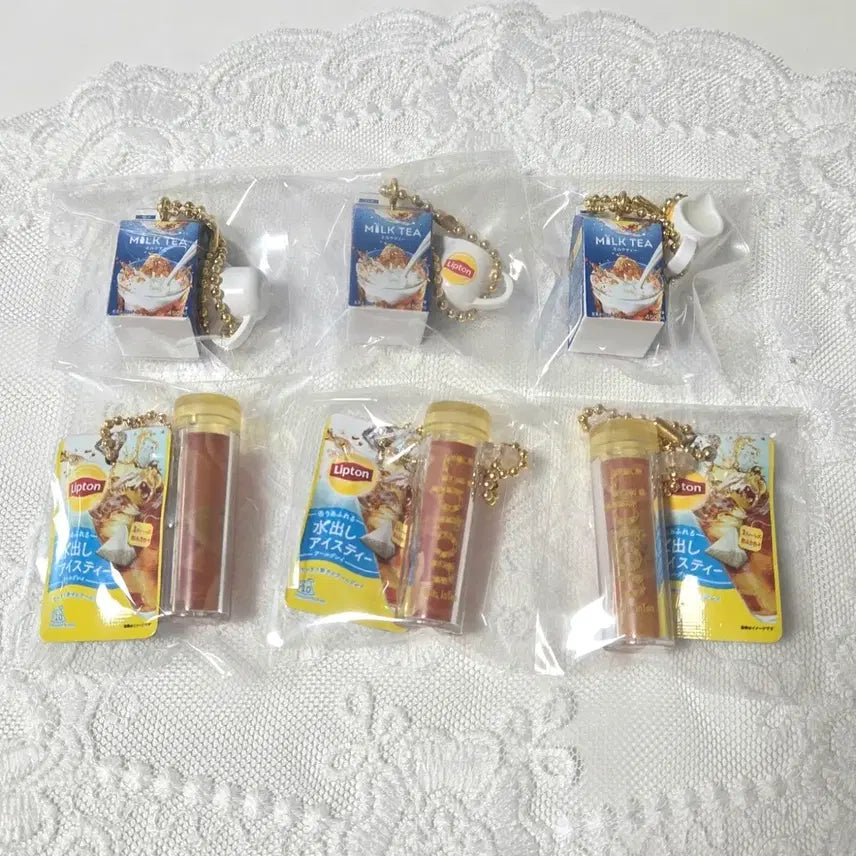 [BUNJANG] Bandai Lipton Miniature Keychain Milk Tea Iced Milk Tea Iced Tea / 립톤 티 미니어쳐 키링 밀크티 아이스티