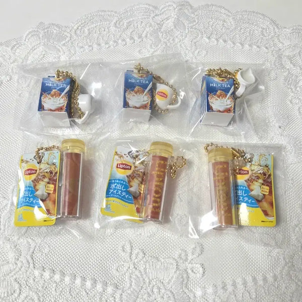 [BUNJANG] Bandai Lipton Miniature Keychain Milk Tea Iced Milk Tea Iced Tea / 립톤 티 미니어쳐 키링 밀크티 아이스티