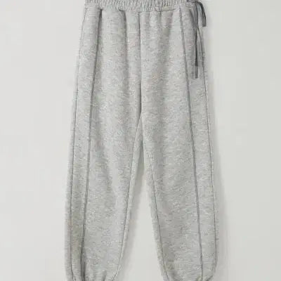 [BUNJANG] Thanat String Stitch Sweatpants Oatmeal / 타낫 스트링 스티치 스웻팬츠 오트밀