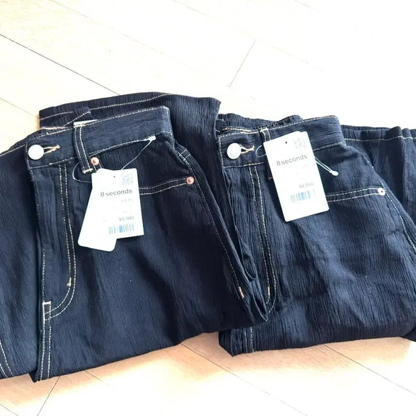 [BUNJANG] Eight Seconds Pleated Rayon Skirt & Pants Bundle Set / [새상품] 2개 일괄 / 에잇세컨즈 주름 레이온 스커트 , 팬츠