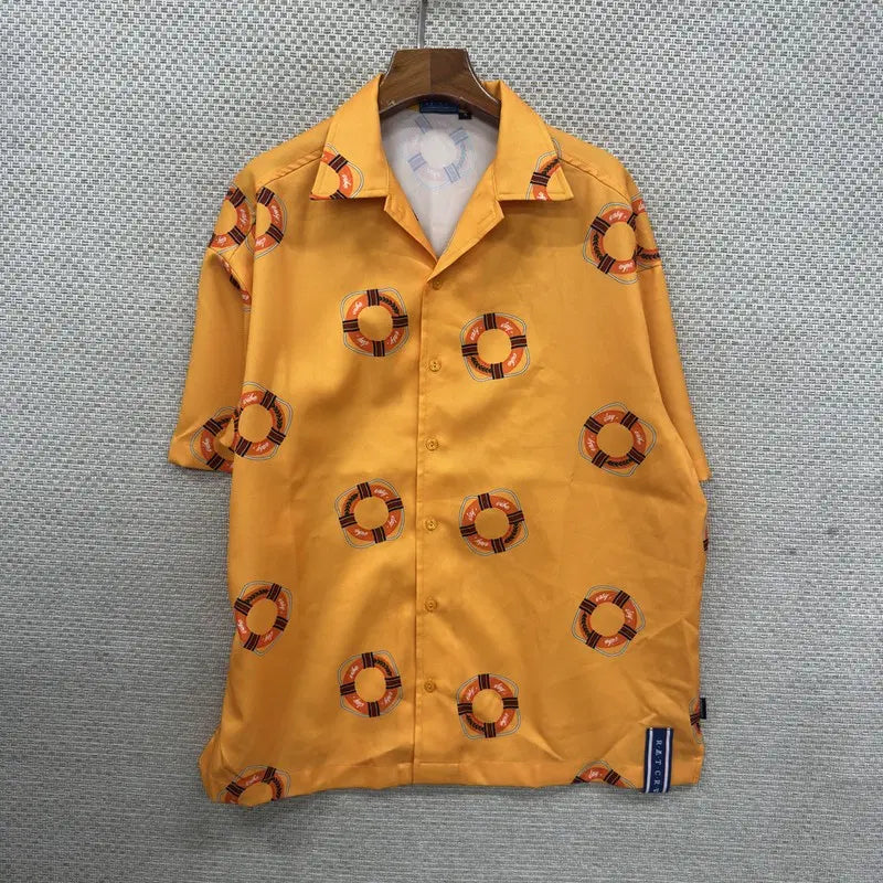 [BUNJANG] Romantic Crown Short Sleeve Shirt - Size M / 로맨틱크라운 반팔 셔츠 M D03111