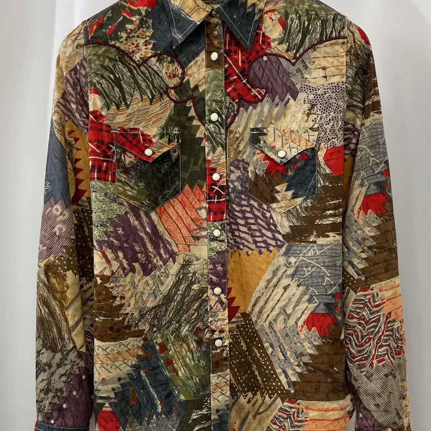 [BUNJANG] Polo Ralph Lauren Southwestern Floral Print Cotton Shirt / 여성 폴로 랄프로렌 콘초 히피 에스닉 플로럴 사우스 웨스턴 셔츠