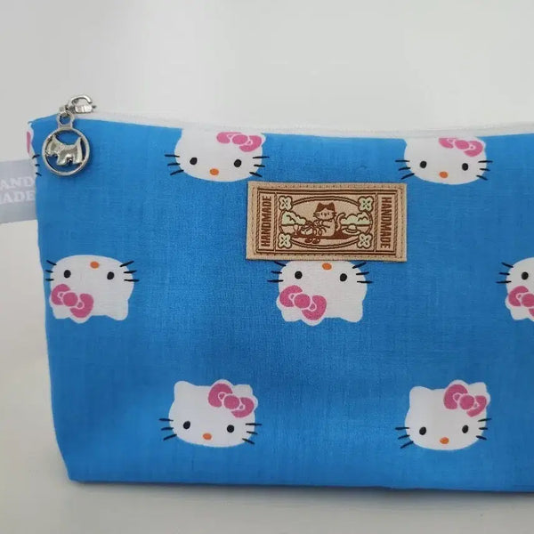 [BUNJANG] Hello Kitty Handmade Pouch Blue / 헬로키티 파우치 핸드메이드 블루