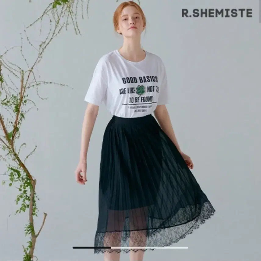 [BUNJANG] She's Miss Black Lace Pleated Skirt M / (새상품) 쉬즈미스 블랙 레이스 플리츠 스커트 M