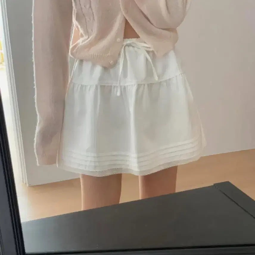 [BUNJANG] Liter Sophia Lace Pintuck Shorts Mini Skirt - Ivory / [새상품]리터 소피아 레이스 핀턱 속바지 미니 스커트 아이보리