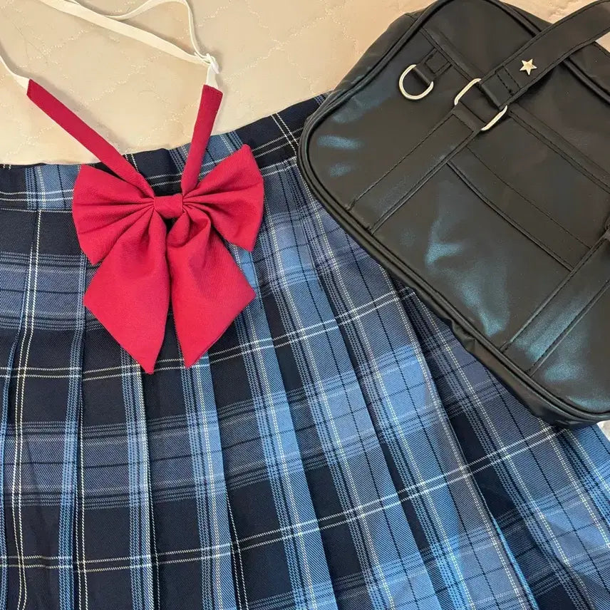 [BUNJANG] Japanese School Uniform Style Skirt, Tie, and Bag Set / (판매) 일본 교복 st 치마 넥타이 가방