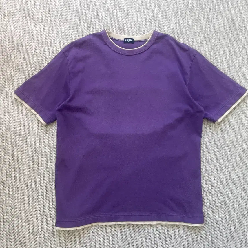 [BUNJANG] Uniqlo Colorblock Short Sleeve T-Shirt / 올드 uniqlo 유니클로 배색 반팔티셔츠