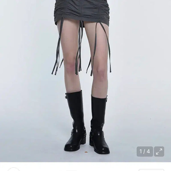 [BUNJANG] Midnight Move Trimmed Skirt Dark Grey / 미드나잇무브 트리밍 스커트 #다크그레이