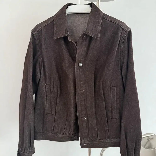 [BUNJANG] AURALEE Brown Denim Blouson Size 3 / 오라리 브라운 데님 블루종 3사이즈