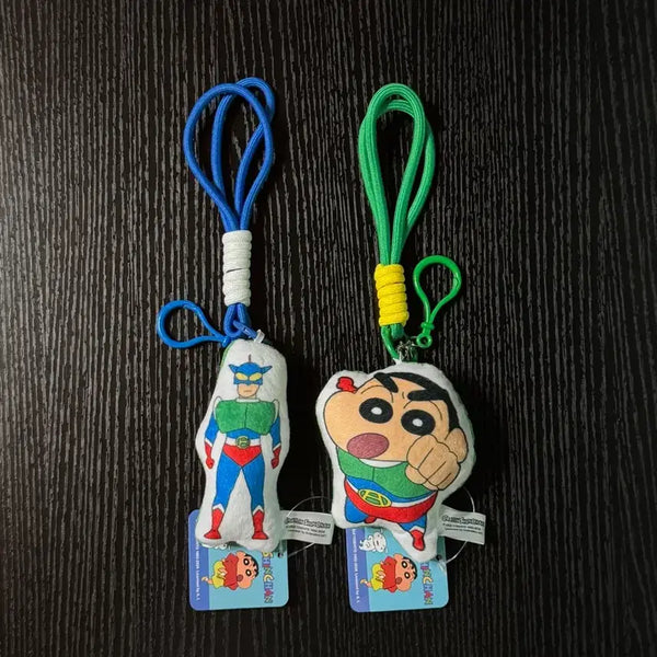 [BUNJANG] Crayon Shin-chan Action Kamen Costume + Action Kamen Doll Keychain Set / [일괄] 짱구 액션가면 코스튬+액션가면 짱구는못말려 쿠션 인형 키링