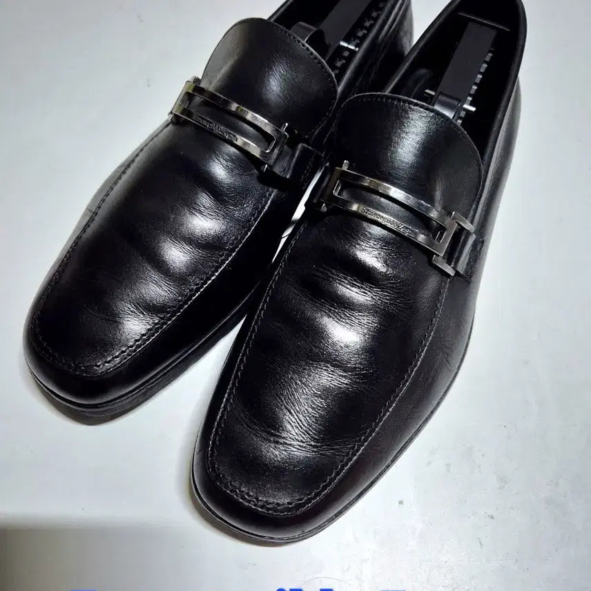 [BUNJANG] Ermenegildo Zegna Black Leather Loafers / ITALY 명품 에르메네질도 제냐 블랙 로퍼 260