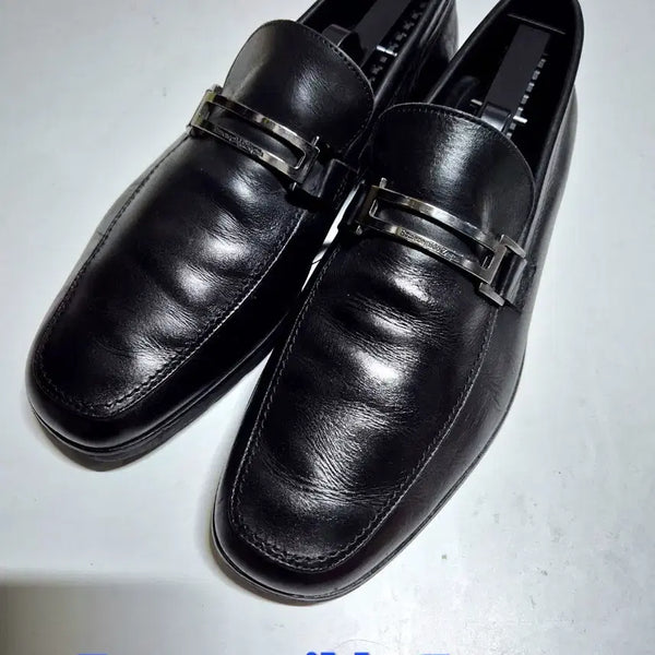 [BUNJANG] Ermenegildo Zegna Black Leather Loafers / ITALY 명품 에르메네질도 제냐 블랙 로퍼 260