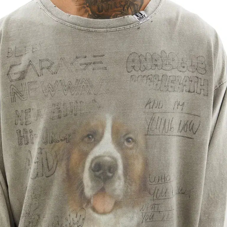 [BUNJANG] Mihara Yasuhiro Bleach Washing Long Sleeve Size 48 / 미하라 야스히로 블리치워싱 롱슬리브 48사이즈