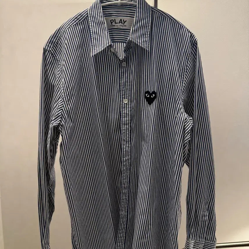 [BUNJANG] Comme des Garçons Play Stripe Shirt / 꼼데가르송 플레이 스트라이프 셔츠