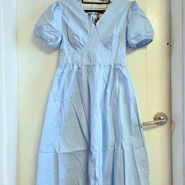 [BUNJANG] Crinkled Fabric Dress (Size 55) / 바스락소재의 원피스 새거 55