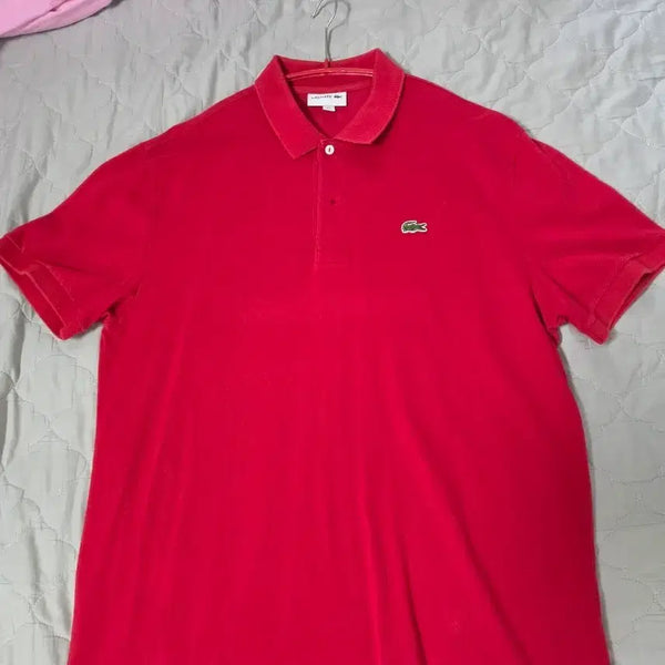 [BUNJANG] Lacoste French Regular Polo Shirt Size 6 Red / 라코스테 프렌치레귤러 폴로티 카라티 6사이즈 레드