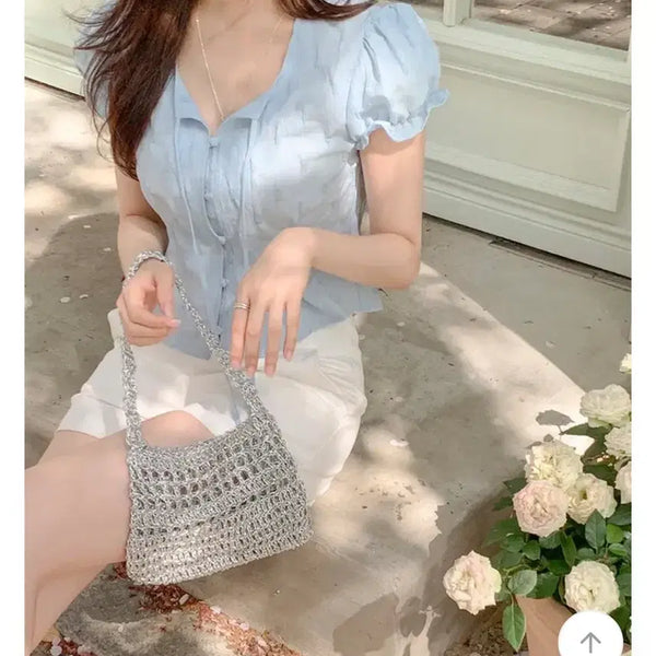[BUNJANG] Reine Linen Blouse / 렌느 린넨 블라우스