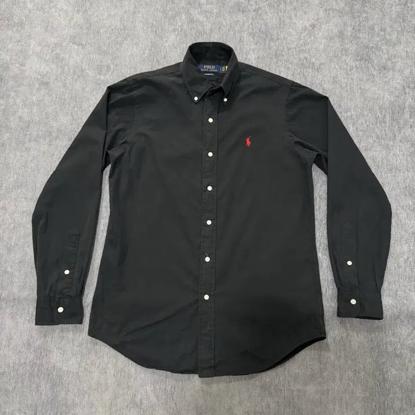 [BUNJANG] Polo Ralph Lauren QR Tag New Model Black Shirt / S 폴로랄프로렌 QR택 신형 블랙 셔츠