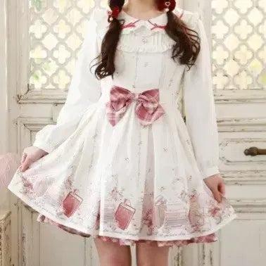 [BUNJANG] Lizlisa Romantic Message Dress Set White / 리즈리사 로맨틱 메세지 원피스 화이트 셋업 양산형 지뢰계