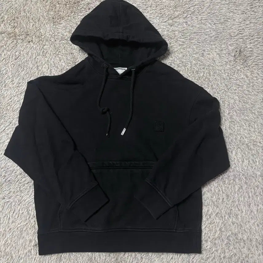 [BUNJANG] Wooyoungmi Black Flower Hoodie / {46}우영미 플라워 후드티