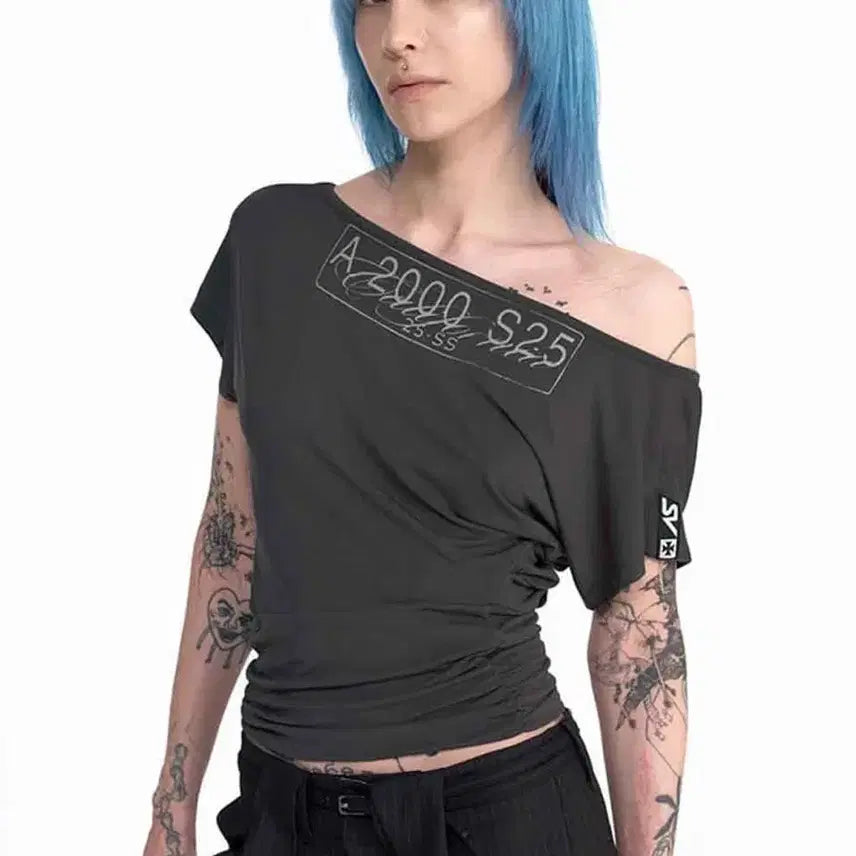 [BUNJANG] Archive Car Plated Draped Top / 2000 아카이브 Car Plated Draped Top(1회착용)
