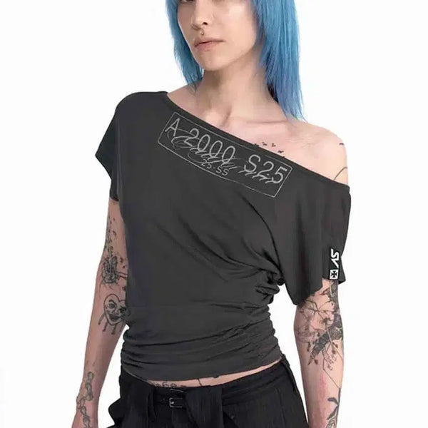 [BUNJANG] Archive Car Plated Draped Top / 2000 아카이브 Car Plated Draped Top(1회착용)