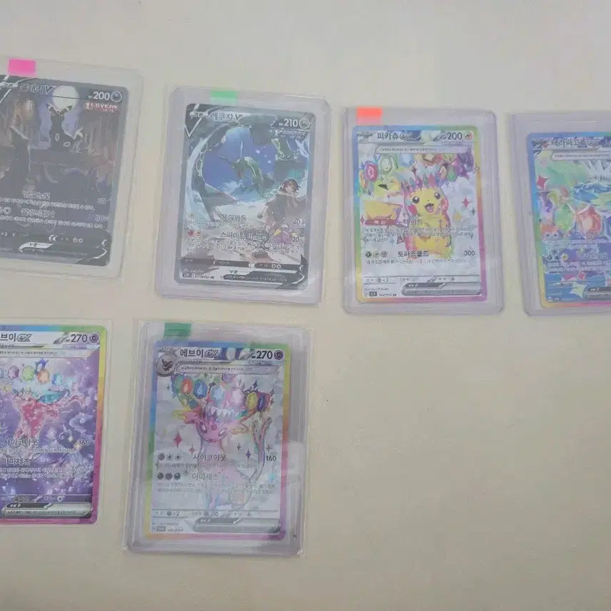 [BUNJANG] Pokemon Card Set with Glaceon V, Rayquaza V Special Inclusion (6 Types) / 포켓몬카드 블래키v, 레쿠자v특일포함 6종팔아요