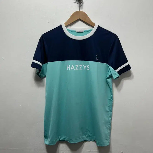 [BUNJANG] Hazzys Color-Block Short-Sleeve T-Shirt Mint Size 95 / 헤지스 배색 반팔 티셔츠 민트 95사이즈