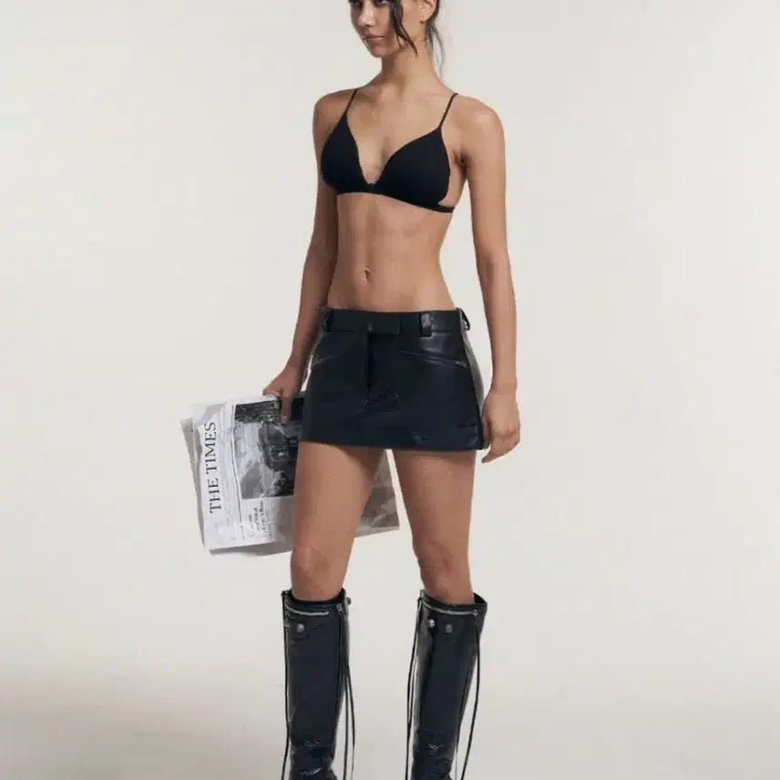 [BUNJANG] ODDEERE Camila Leather Skirt / 오도어 카밀라 레더 스커트 1