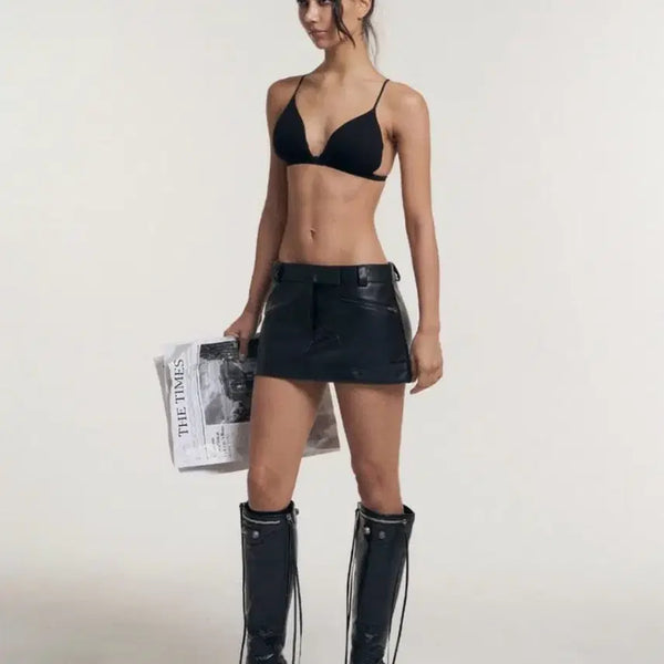 [BUNJANG] ODDEERE Camila Leather Skirt / 오도어 카밀라 레더 스커트 1